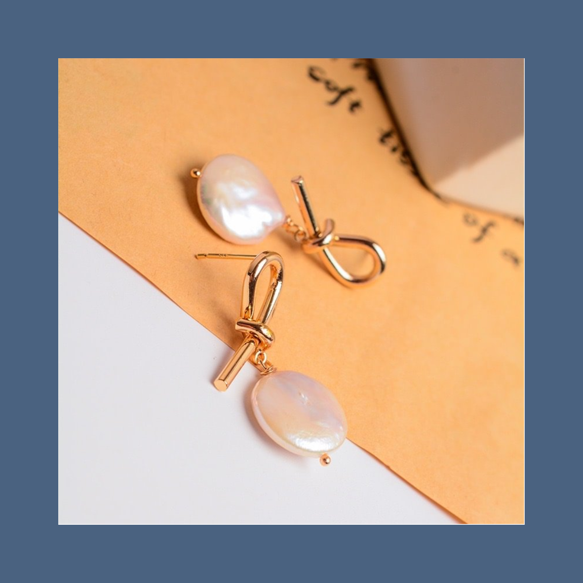 ShinningU- Button Baroque Pearl Earrings Natural Freshwater Pearl High Sense Miniature Design INS