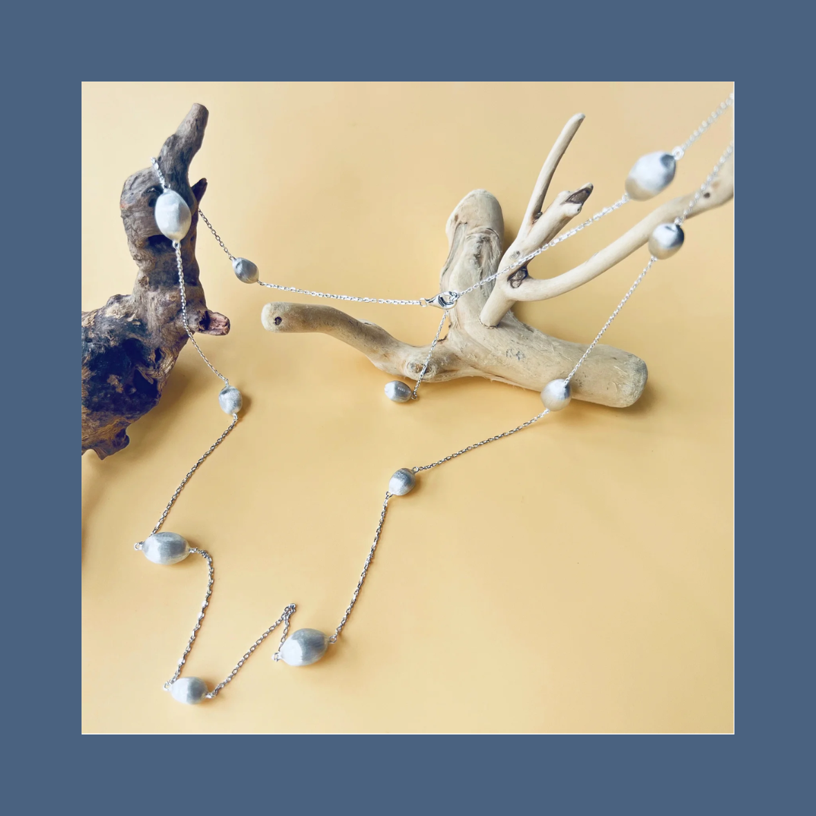 ShinningU- 925 silver lace ball necklace