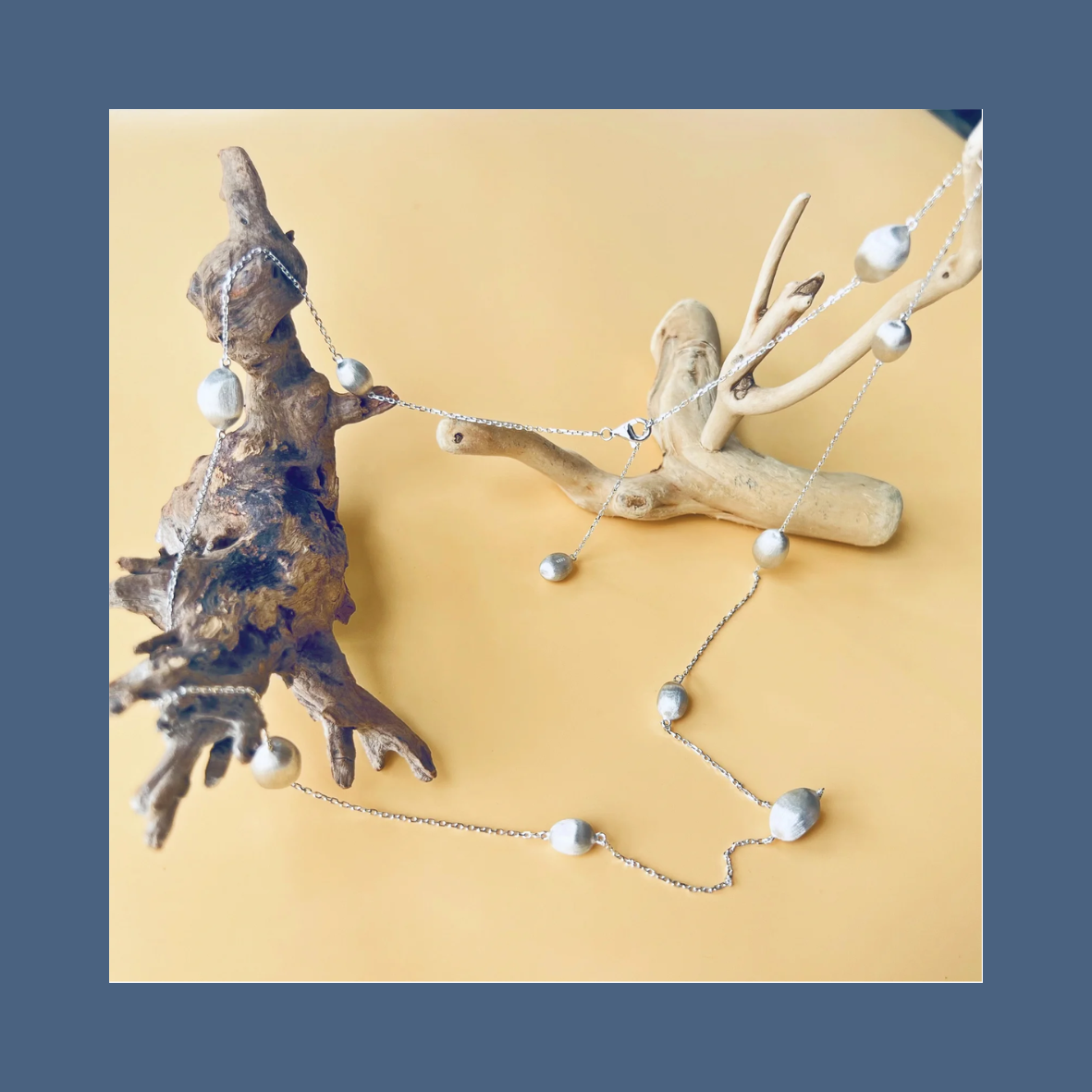 ShinningU- 925 silver lace ball necklace
