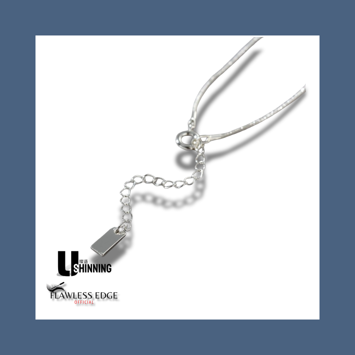 ShinningU- European American high-end fashion simple copper plating white gold lava irregular muscle pendant
