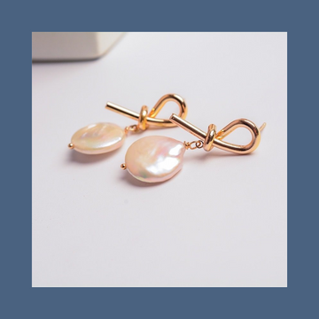 ShinningU- Button Baroque Pearl Earrings Natural Freshwater Pearl High Sense Miniature Design INS